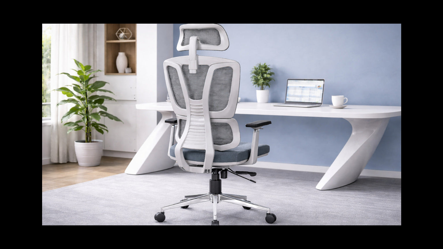Ergonomic office chair in a modern office 
