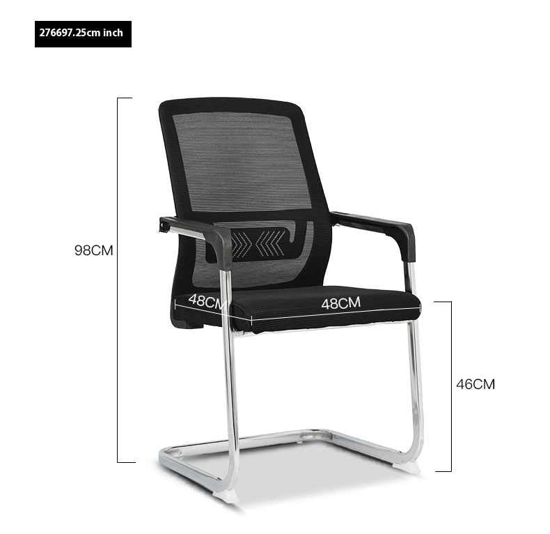 TOBY Ergonomic Mesh Office Guest Chair Set of 2 – Visitor Chairs with Lumbar Support & Chrome Cantilever Frame